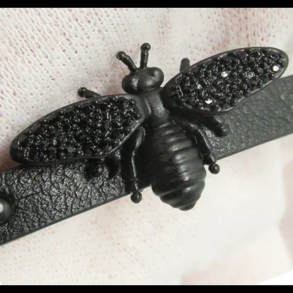 Dior Abielle Bee Triple Wrap Leather Bracelet - Picture 2 of 6